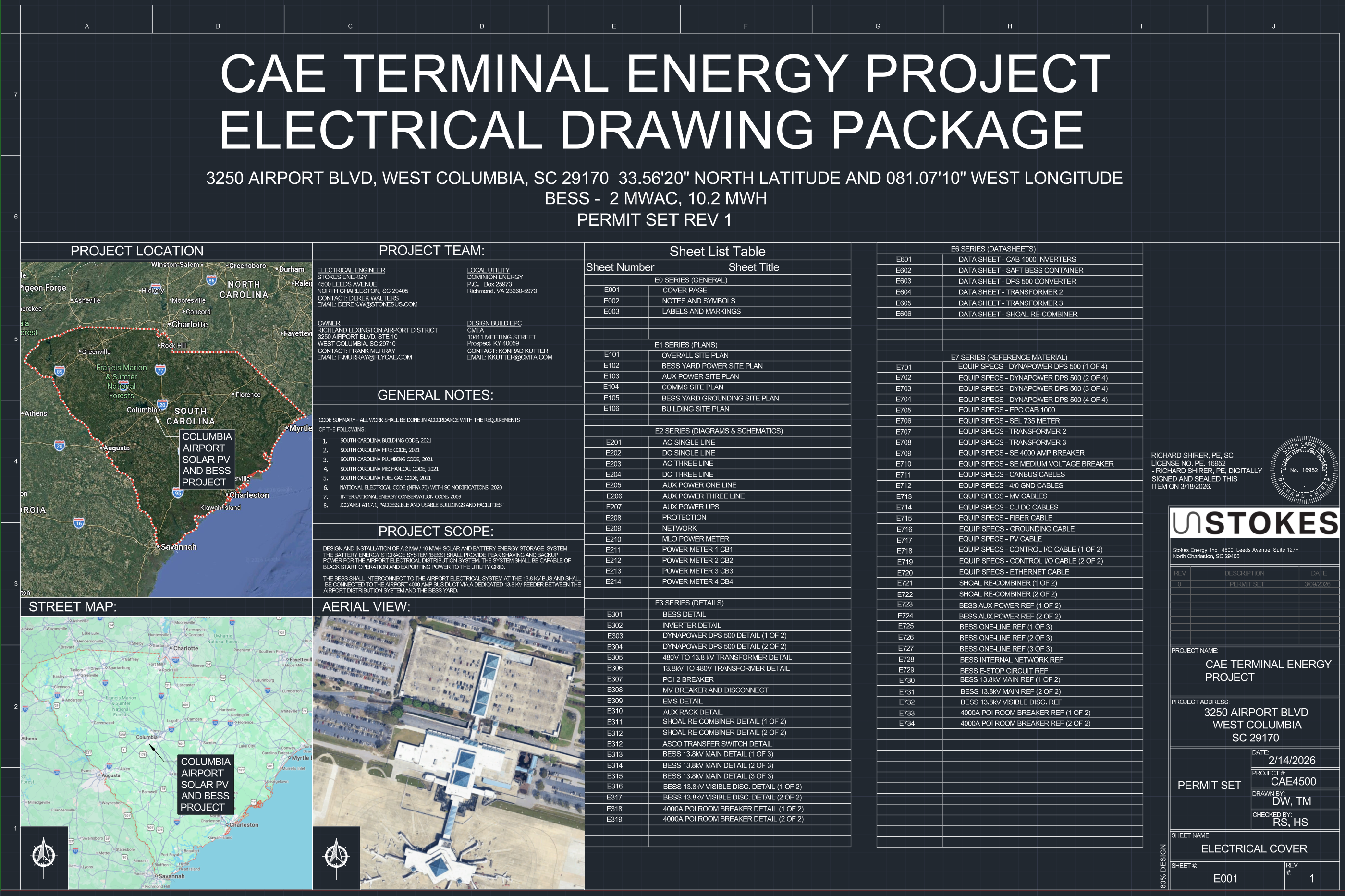 Columbia Metropolitan Airport Drawing Cover