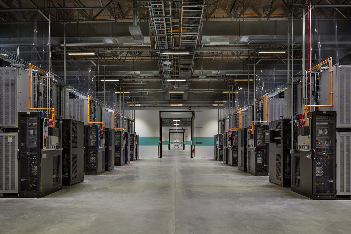 AES Alamitos Energy Center interior BESS racks