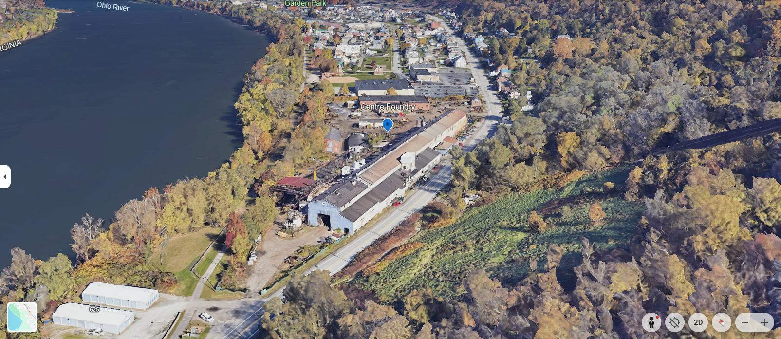 Centre Foundry site aerial — Wheeling, WV