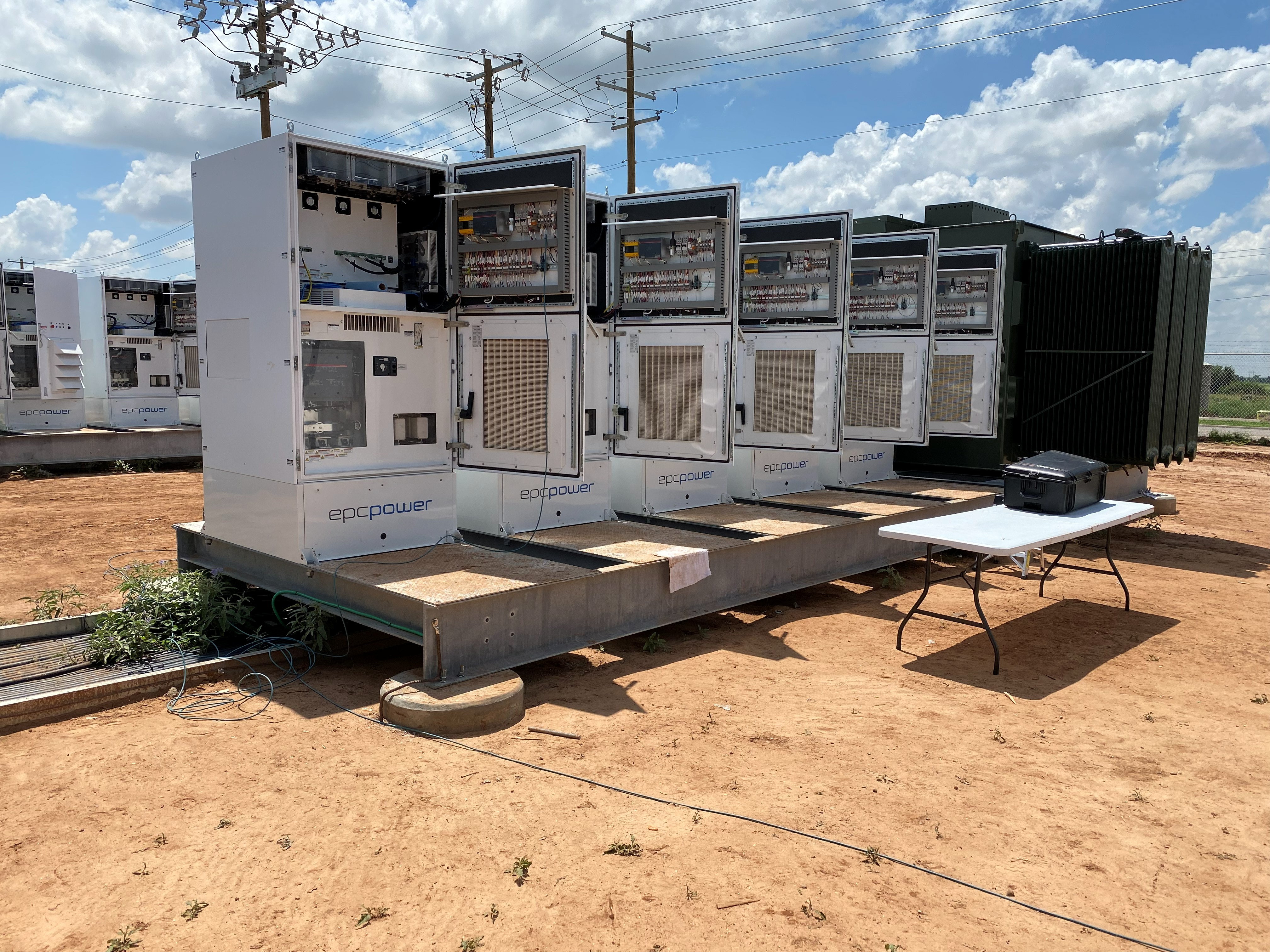 Stokes Energy commissioning BESS inverter cabinets