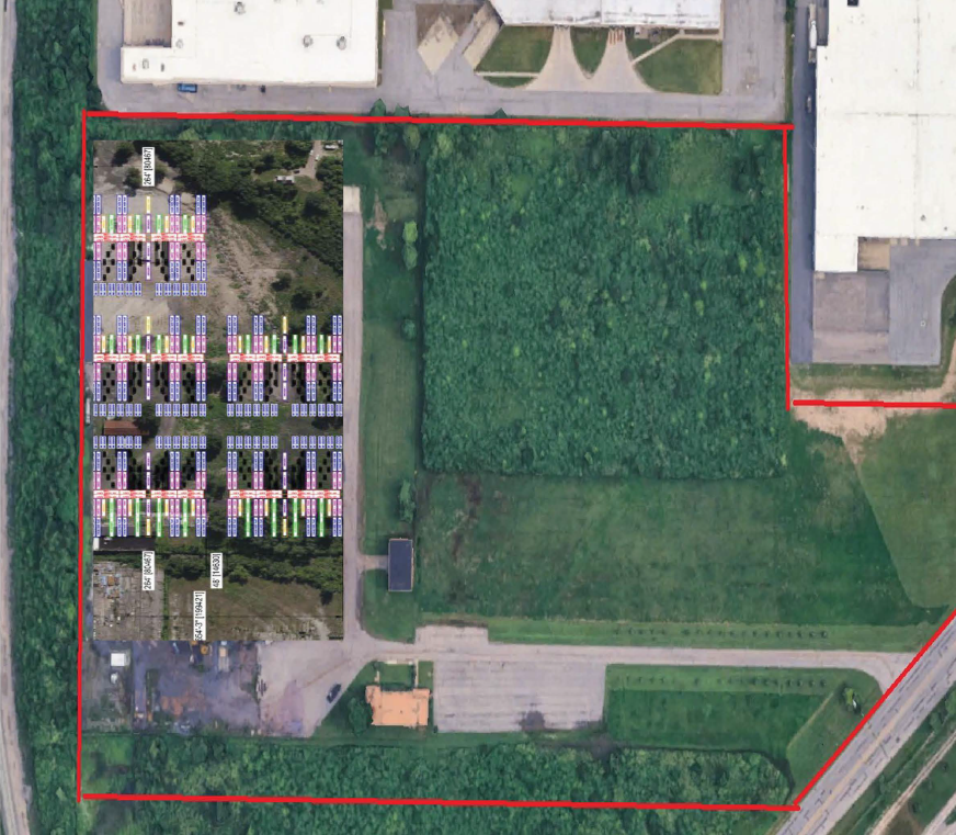 Hoganas Globe 3 aerial site plan with BESS layout