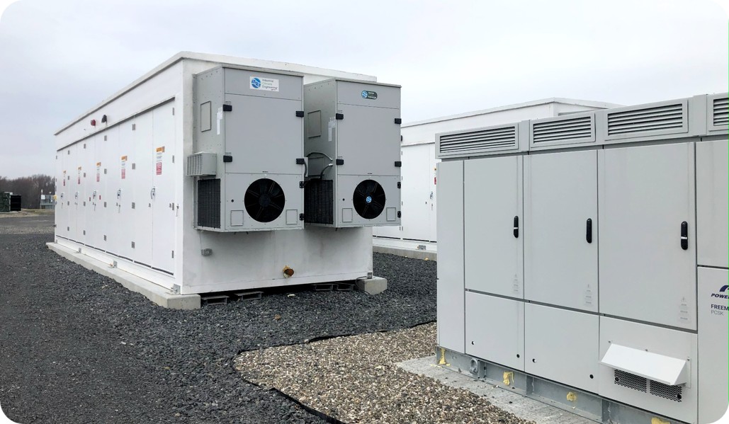 NY MA portfolio BESS containers on site